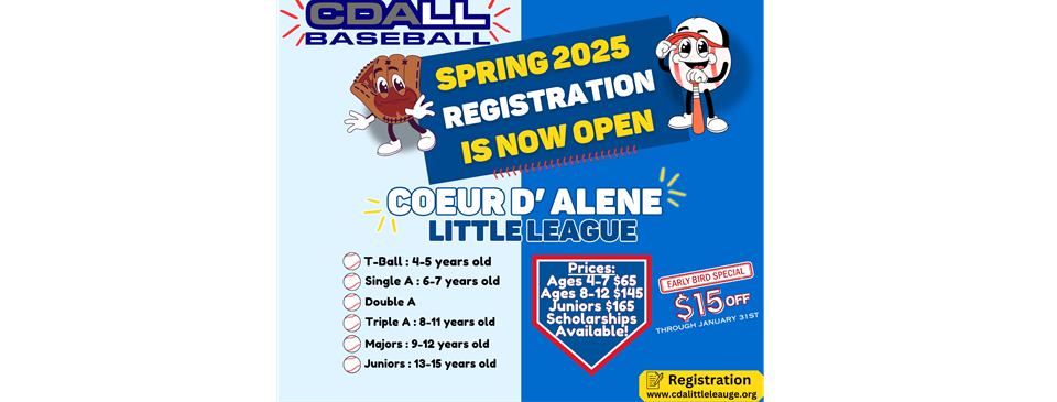 Spring 2025 Registration is OPEN